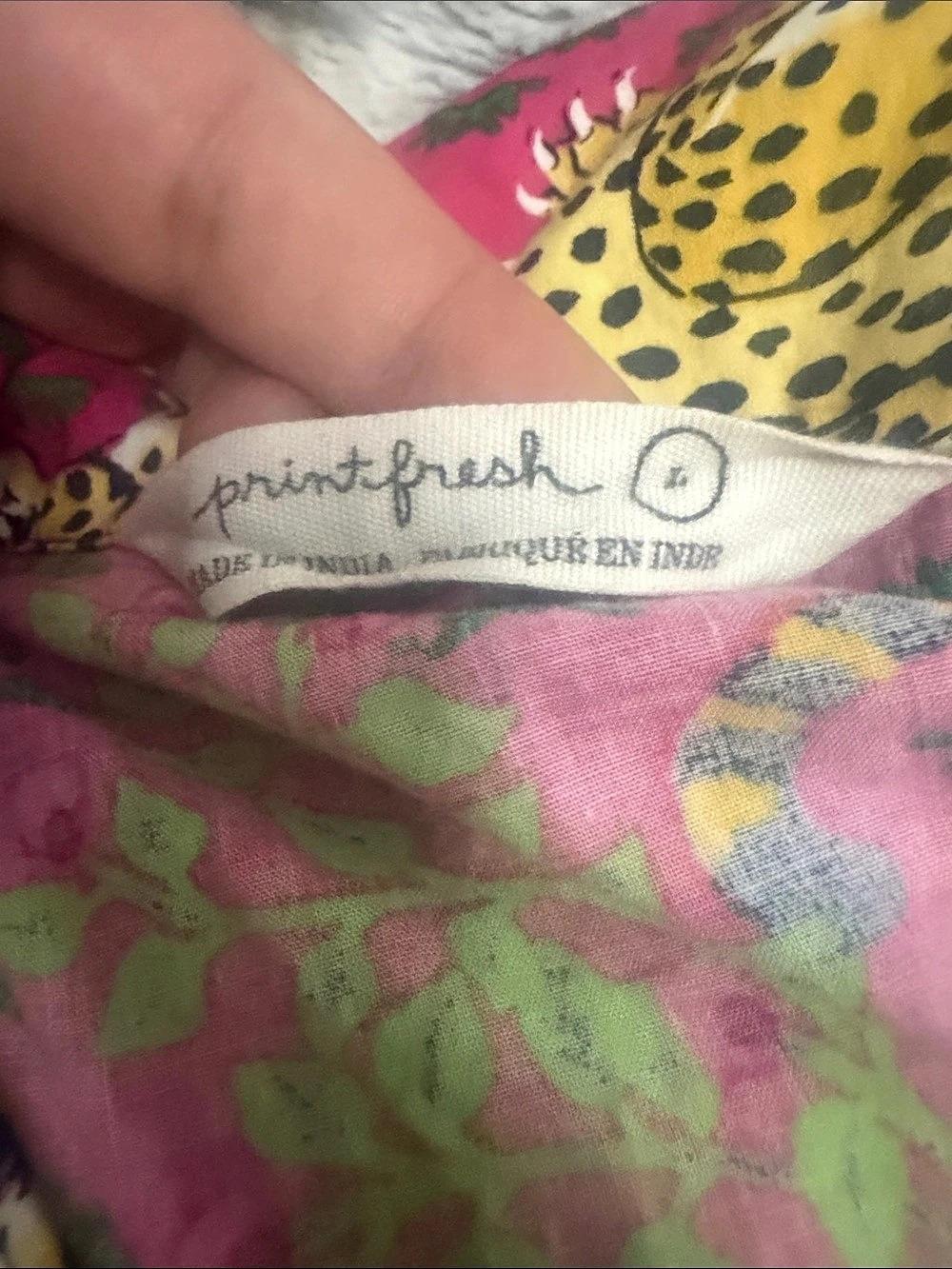Printfresh Bagheera Long PJ Set Pink & Yellow size L - Picture 3 of 4